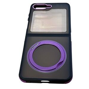 Mondelete Samsung Galaxy Z Flip 6 Black Purple Phone Case Protection New‎